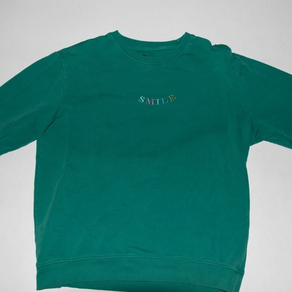 Green "smile" Sweatshirt - Picture 1 of 3